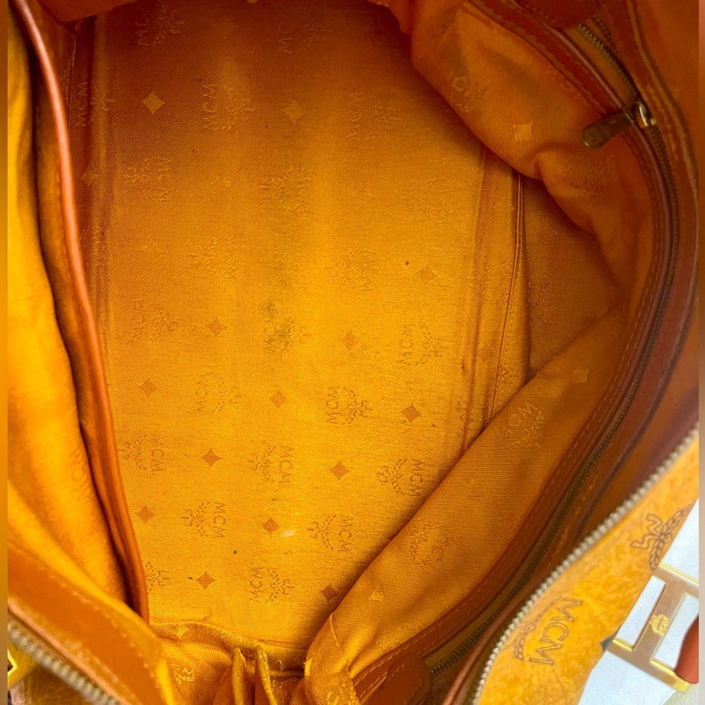 MCM Germany Cognac Visetos Boston Bag - Picture 11 of 13